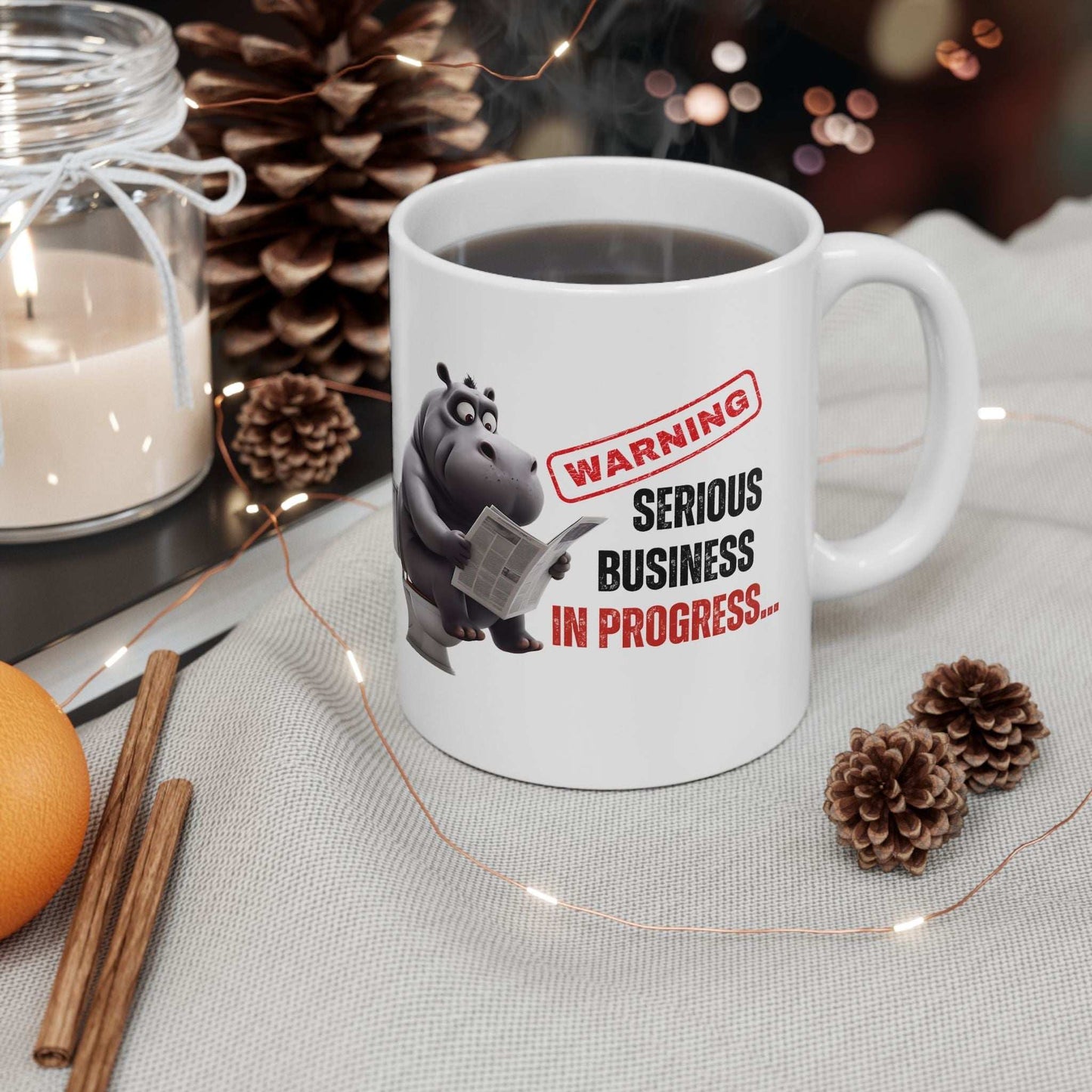 Funny Toilet Humor Ceramic Mug - 11oz & 15oz Coffee Cup for Adults | Purrfect Pet Haven