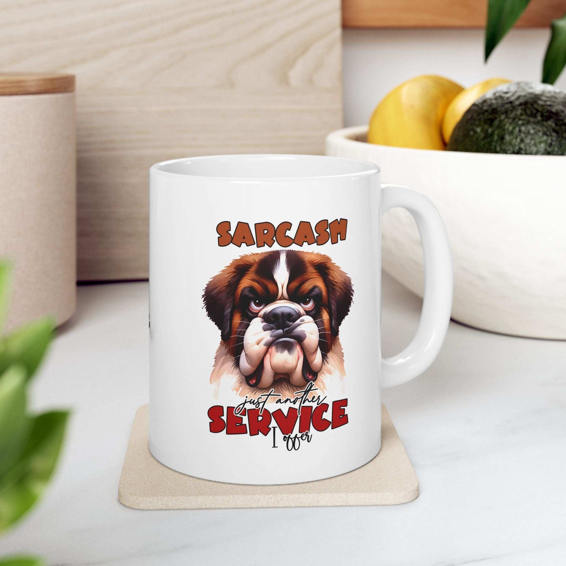 Funny Sarcasm a Service I Offer - Ceramic Coffee Mug - Purrfect Pet Haven