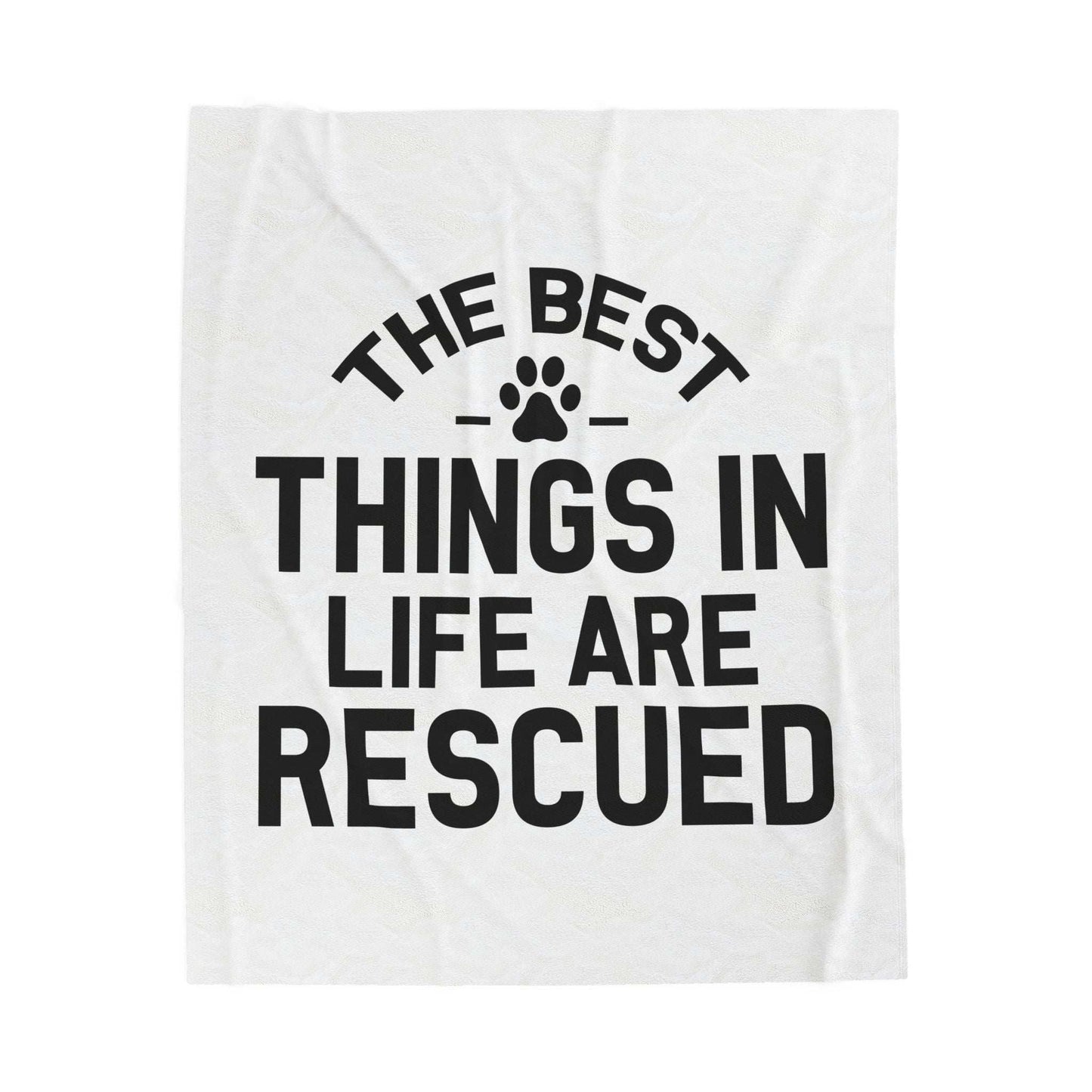 Inspirational Pet Best Rescue - Velveteen Plush Blanket - Purrfect Pet Haven