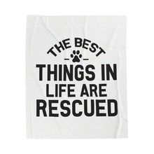 Inspirational Pet Best Rescue - Velveteen Plush Blanket - Purrfect Pet Haven