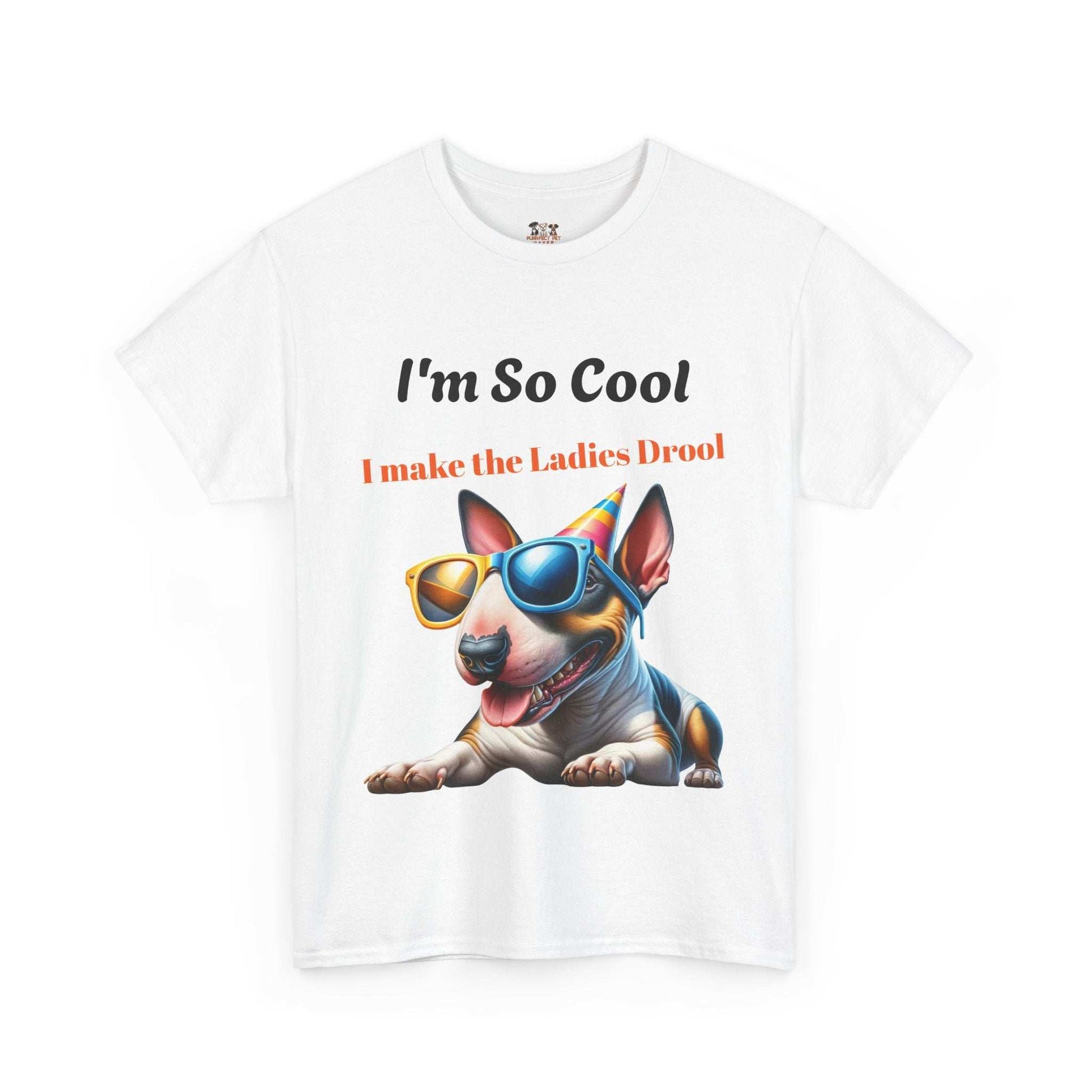Unisex Heavy Cotton Tee - Cool Dog Graphic | I Make the Ladies Drool | Fun Pet Lover Shirt - Purrfect Pet Haven