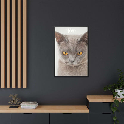 Personalized Photo Wall Art - Framed Matte Canvas Print for Pet Lovers - Customizable Name Print | Purrfect Pet Haven