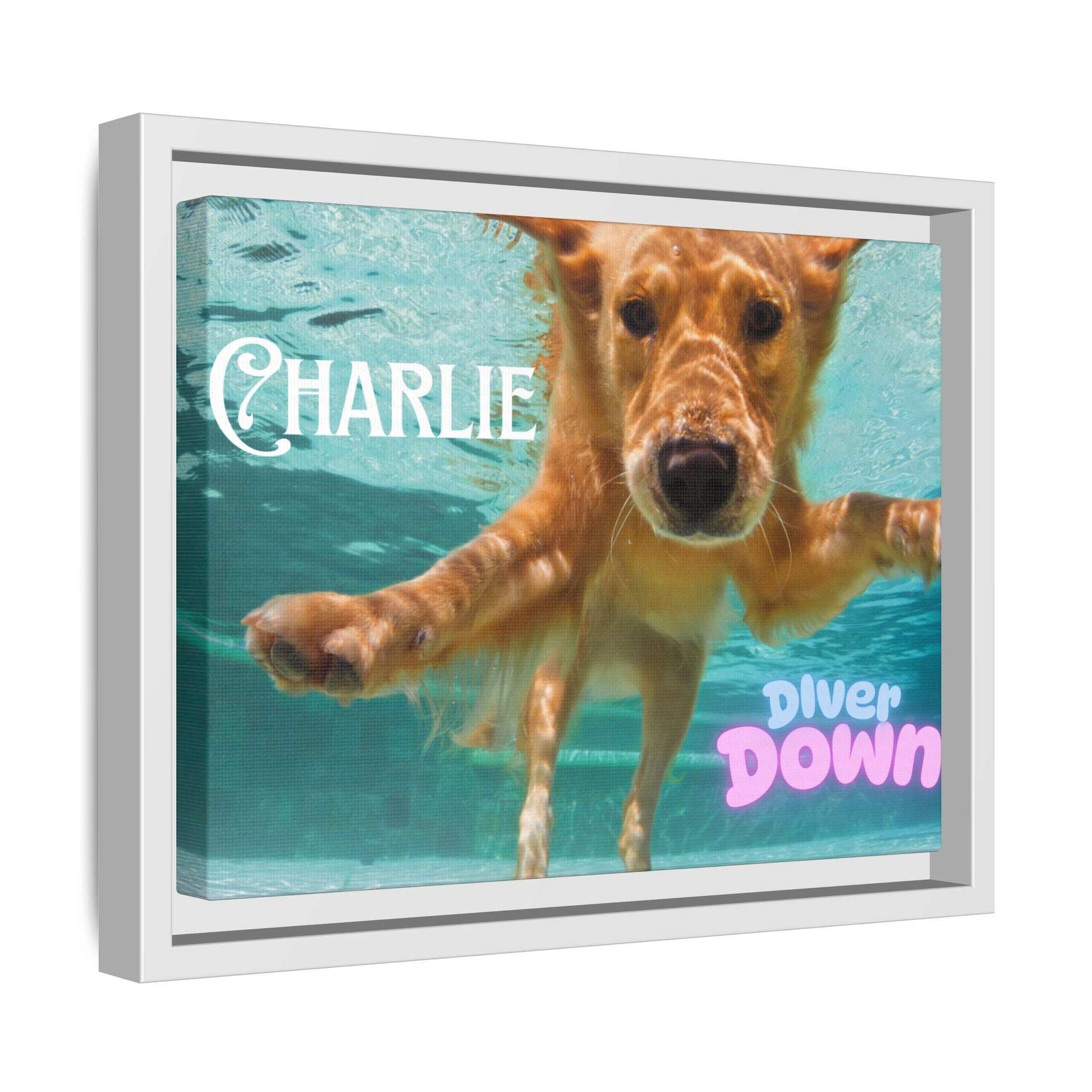 Framed Personalized Landscape Photo Canvas Wall Art - 'Add your Caption' - Purrfect Pet Haven