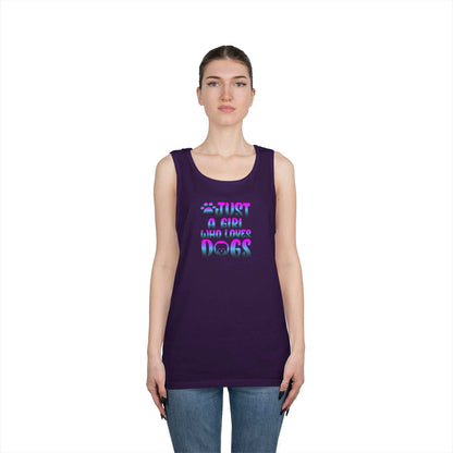 Just a Girl Who Loves Dogs Tank Top, Dog Lover Gift - Purrfect Pet Haven