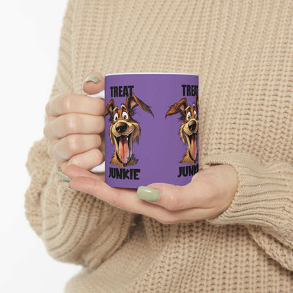 Funny Dog Lover Mug - 'Treat Junkie' - Perfect Gift for Pet Owners - Purrfect Pet Haven