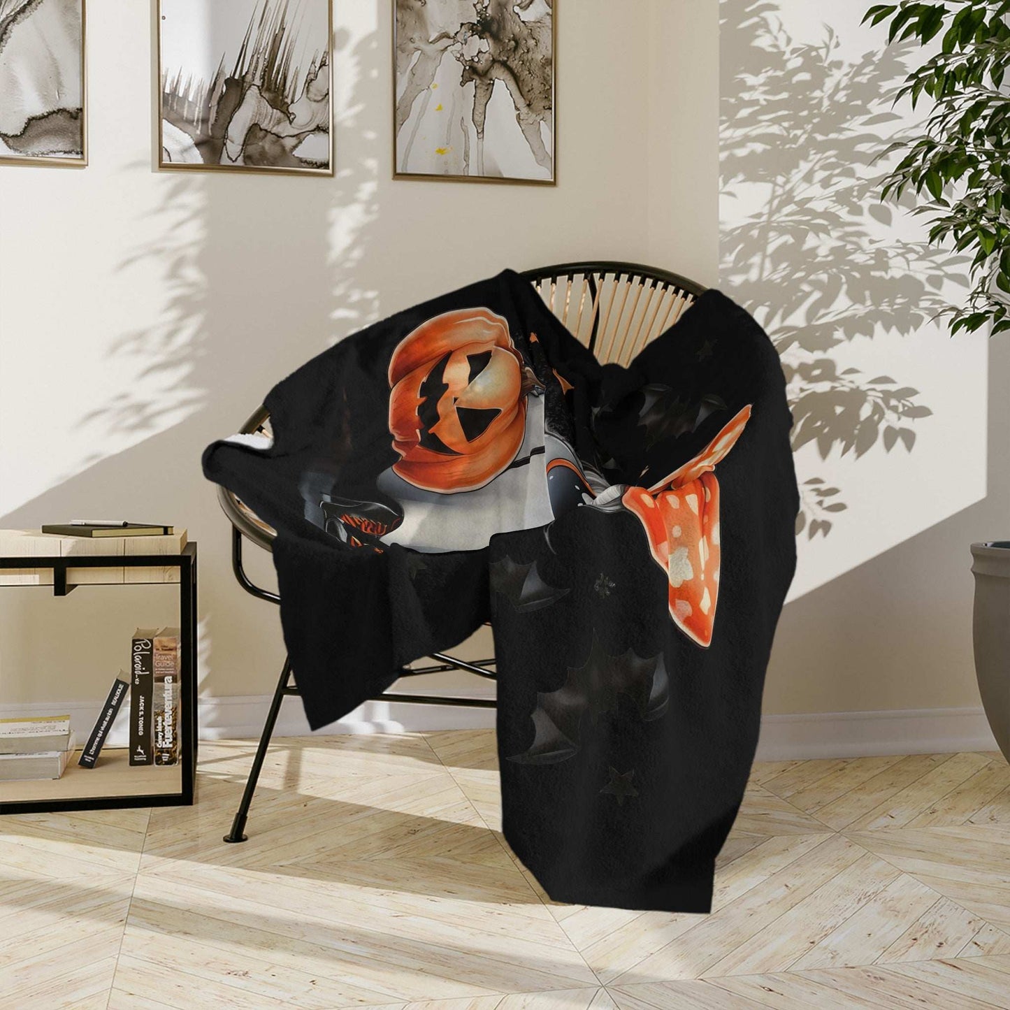 Halloween Ghost Blanket - Cute Spooky Fall Throw Microfiber - Purrfect Pet Haven