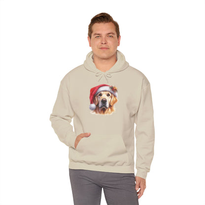 Christmas Hoodie - Golden Retriever in Santa Hat - Purrfect Pet Haven