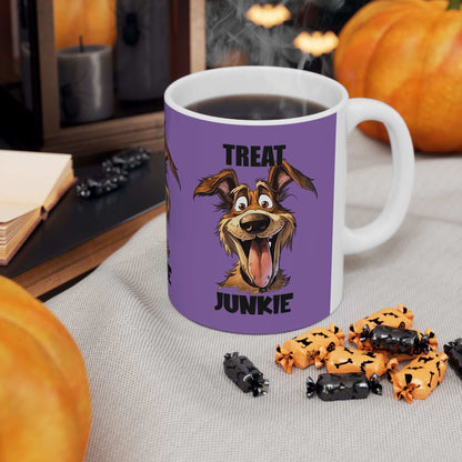 Funny Dog Lover Mug - 'Treat Junkie' - Perfect Gift for Pet Owners - Purrfect Pet Haven