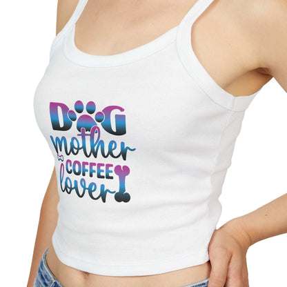 Dog Mother Coffee Lover Spaghetti Strap Tank Top - Purrfect Pet Haven