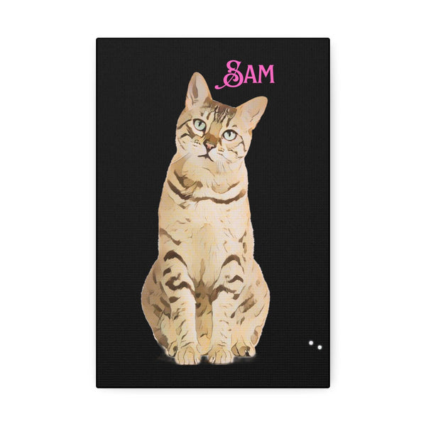 PAW-sonalized Black Canvas Print | Upload Photo~Choose size - Purrfect Pet Haven