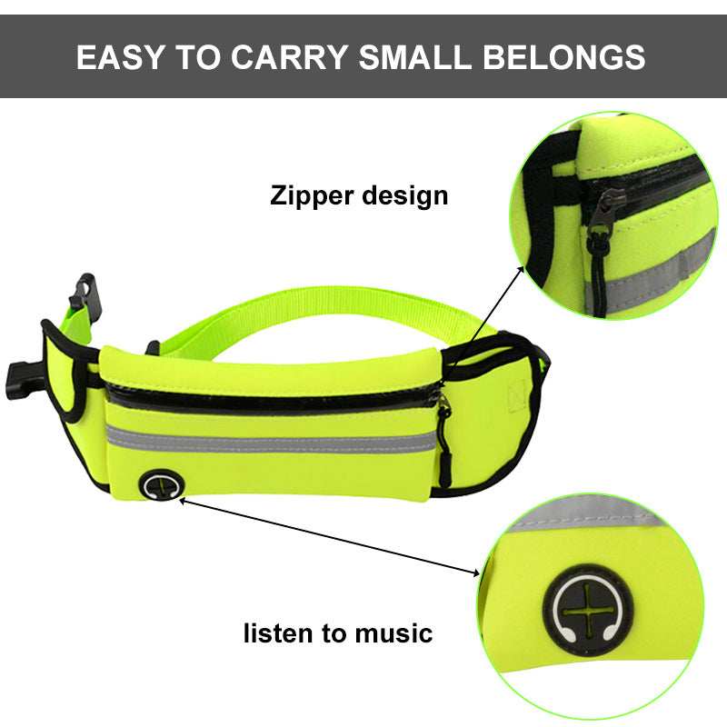 Waterproof Reflective Sports Running Pet Waist Bag with Traction Rope Leash - Purrfect Pet Haven