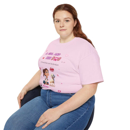 Girl and Her Dog Unisex Tee | Cute Pet Lover Shirt | Personalized Gift - Purrfect Pet Haven