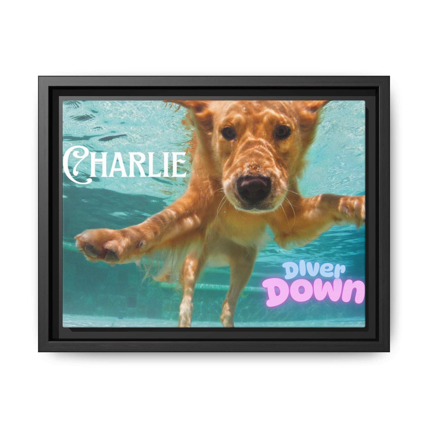 Framed Personalized Landscape Photo Canvas Wall Art - 'Add your Caption' - Purrfect Pet Haven
