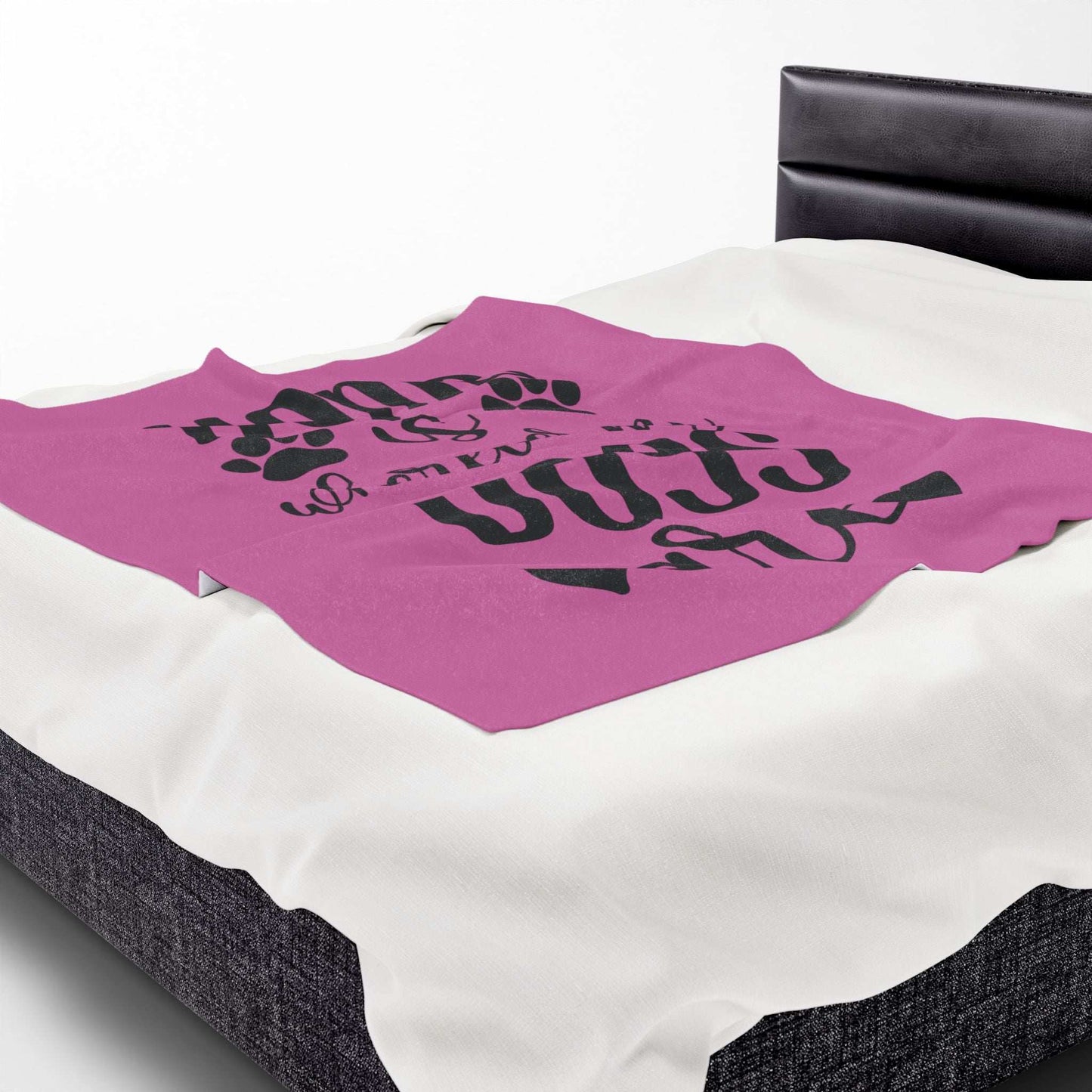 Cozy Pet Lover's Blanket - "Home is Wherever My Dogs Are" - Velveteen Plush - Purrfect Pet Haven