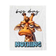 Funny Giraffe Plush Blanket - 'Busy Doing Nothing' - Purrfect Pet Haven