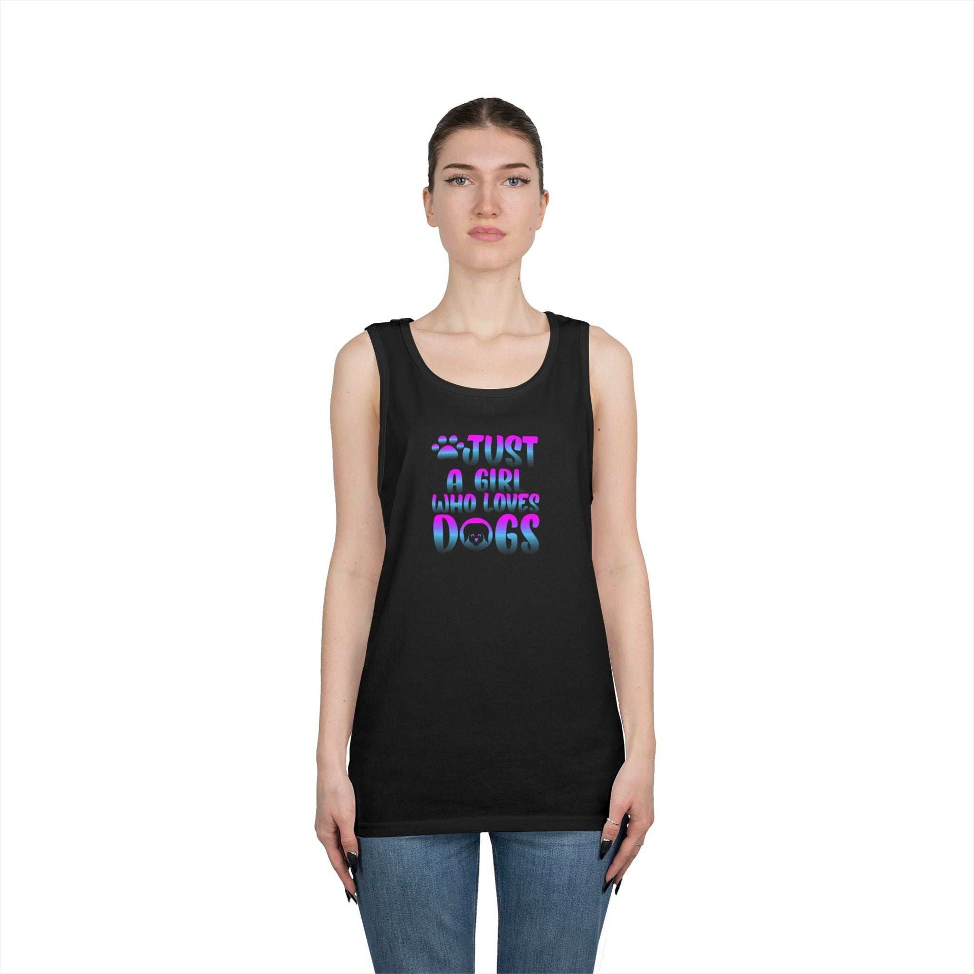 Just a Girl Who Loves Dogs Tank Top, Dog Lover Gift - Purrfect Pet Haven