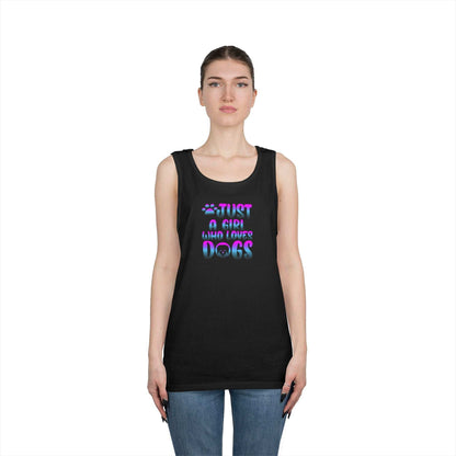 Just a Girl Who Loves Dogs Tank Top, Dog Lover Gift - Purrfect Pet Haven