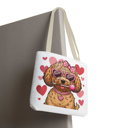 Cute Dog Lover Tote Bag with Heart Design | Purrfect Pet Haven