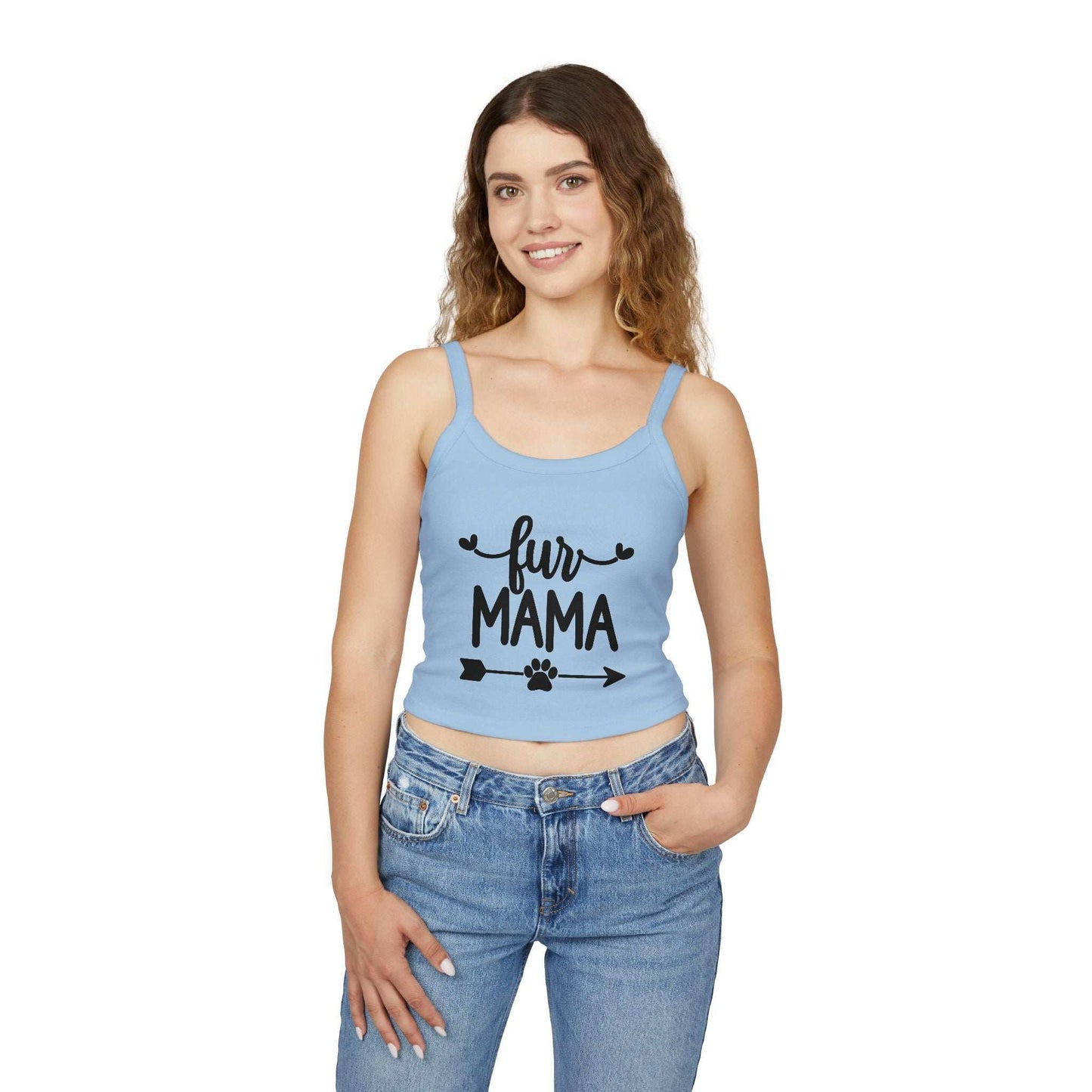 Fur Mama Spaghetti Strap Tank Top - Perfect for Dog Moms - Purrfect Pet Haven