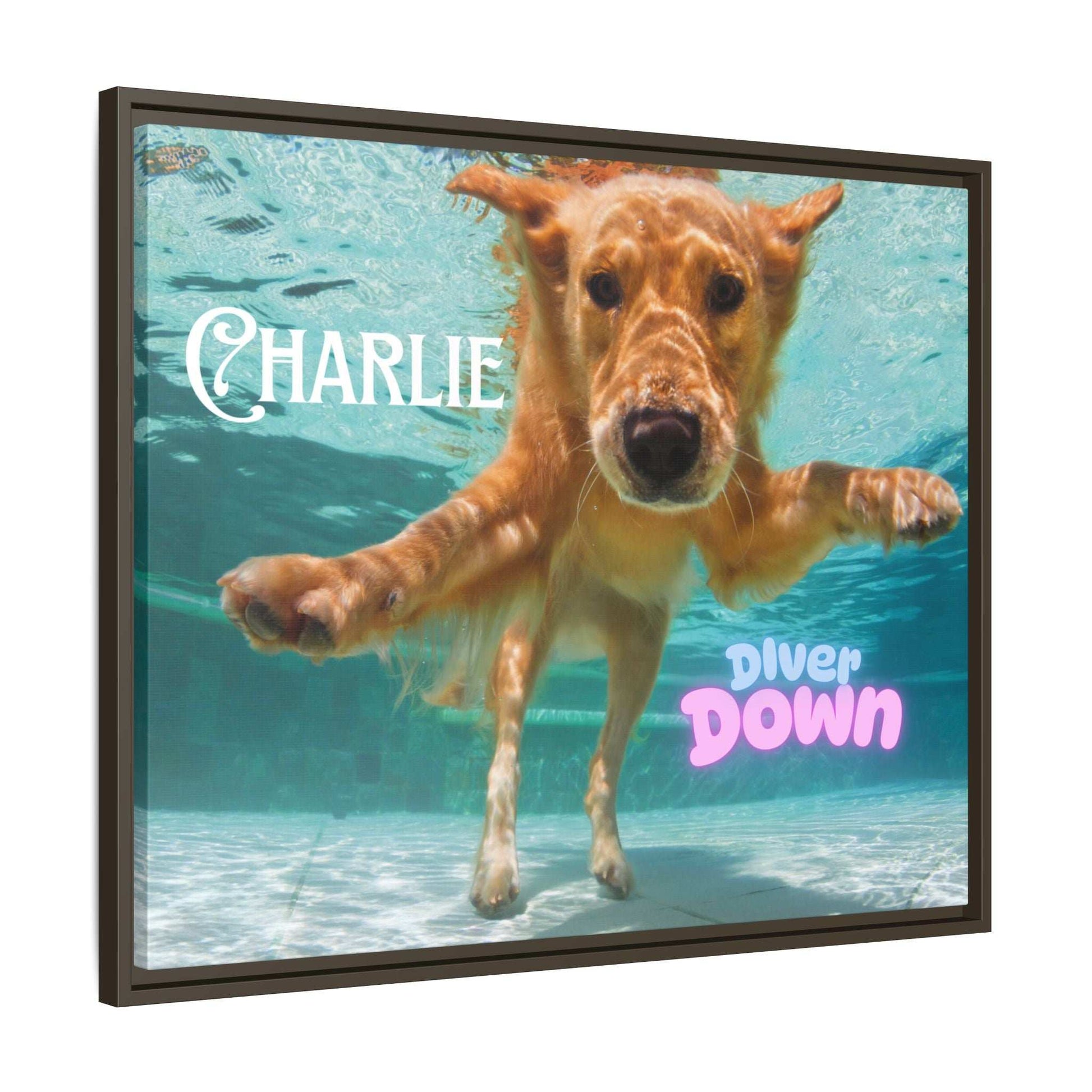 Framed Personalized Landscape Photo Canvas Wall Art - 'Add your Caption' - Purrfect Pet Haven