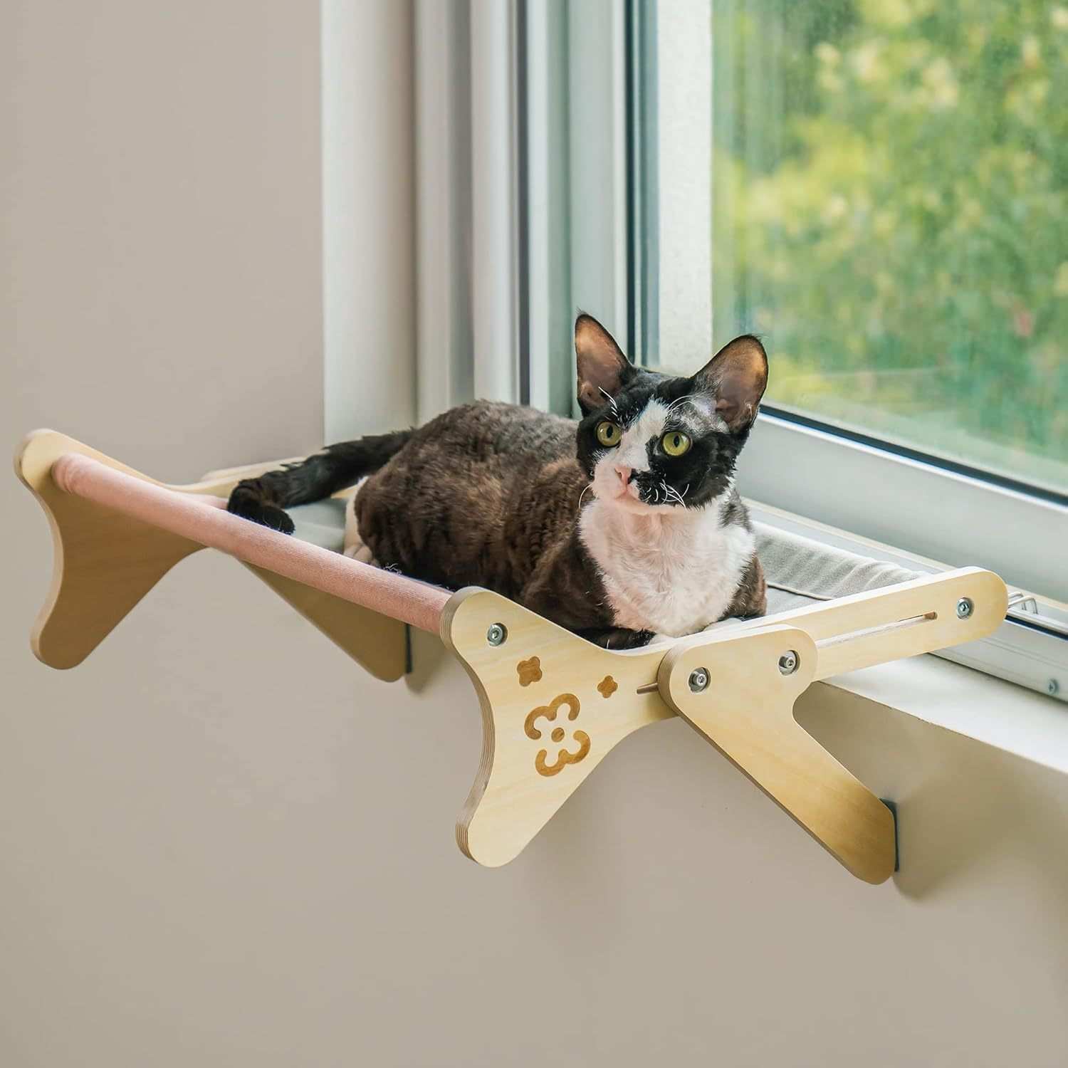 Cat Window Perch & Hammock - Adjustable 2-in-1 Sunbathing Seat For Indoor Cats - Purrfect Pet Haven