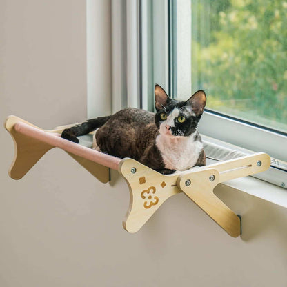 Cat Window Perch & Hammock - Adjustable 2-in-1 Sunbathing Seat For Indoor Cats - Purrfect Pet Haven