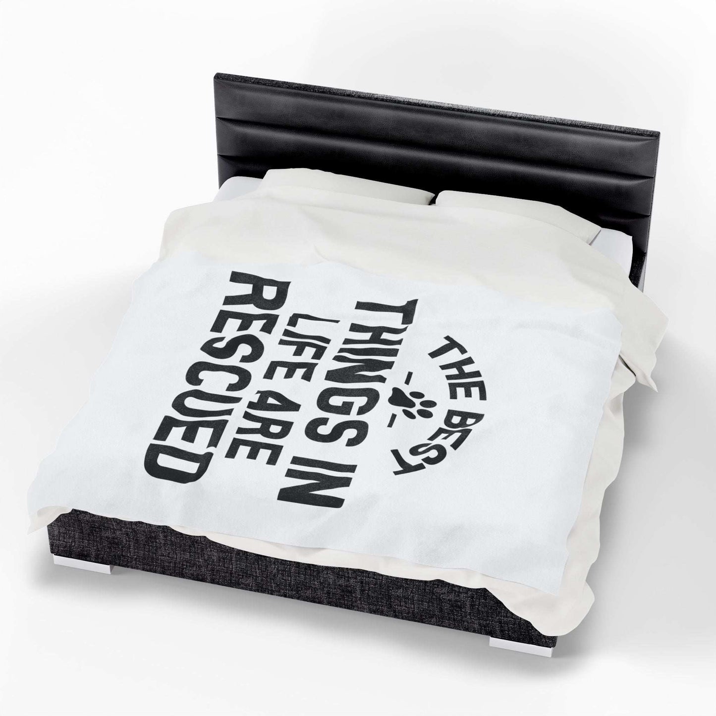 Inspirational Pet Best Rescue - Velveteen Plush Blanket - Purrfect Pet Haven