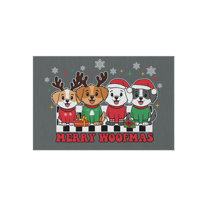 Christmas Doormat - Merry Woofmas with Cute Dogs - Purrfect Pet Haven