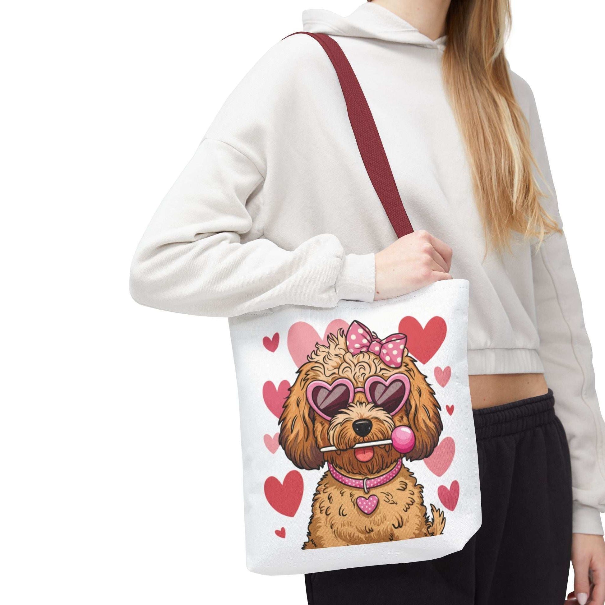 Cute Dog Lover Tote Bag with Heart Design | Purrfect Pet Haven