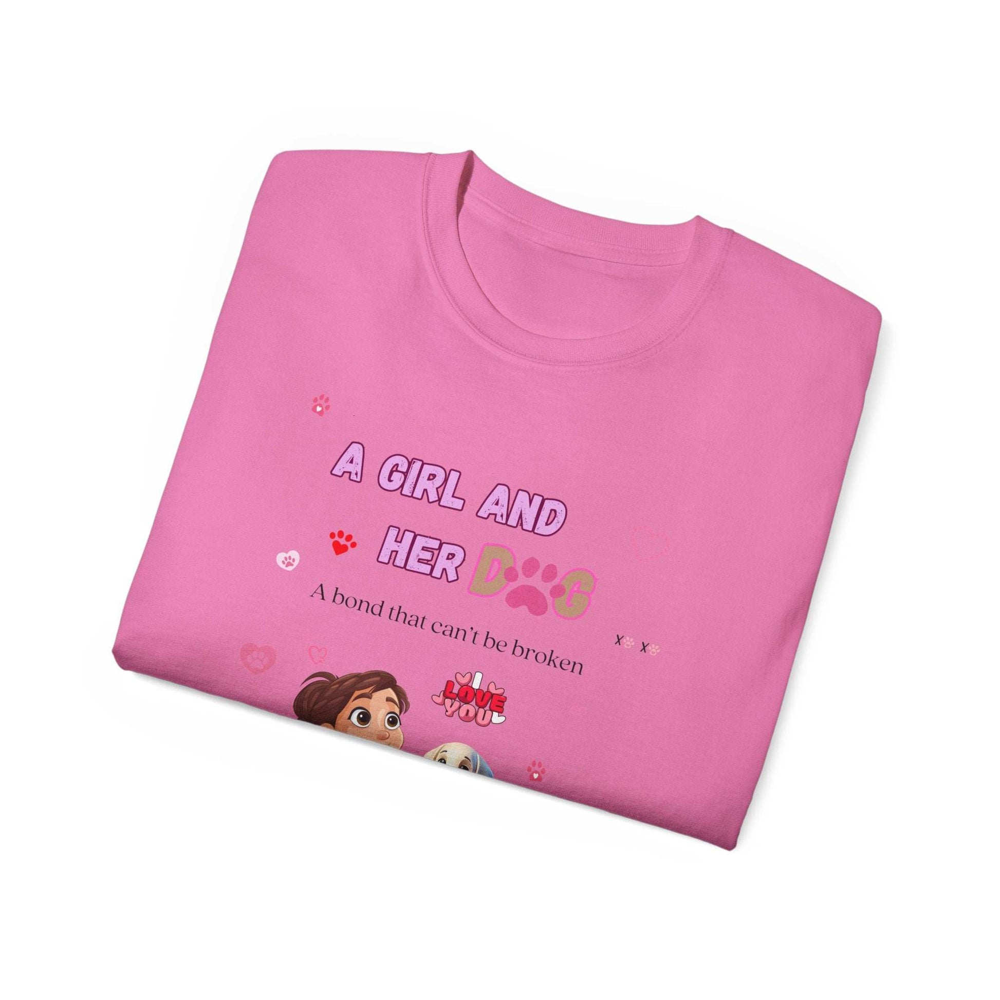 Girl and Her Dog Unisex Tee | Cute Pet Lover Shirt | Personalized Gift - Purrfect Pet Haven