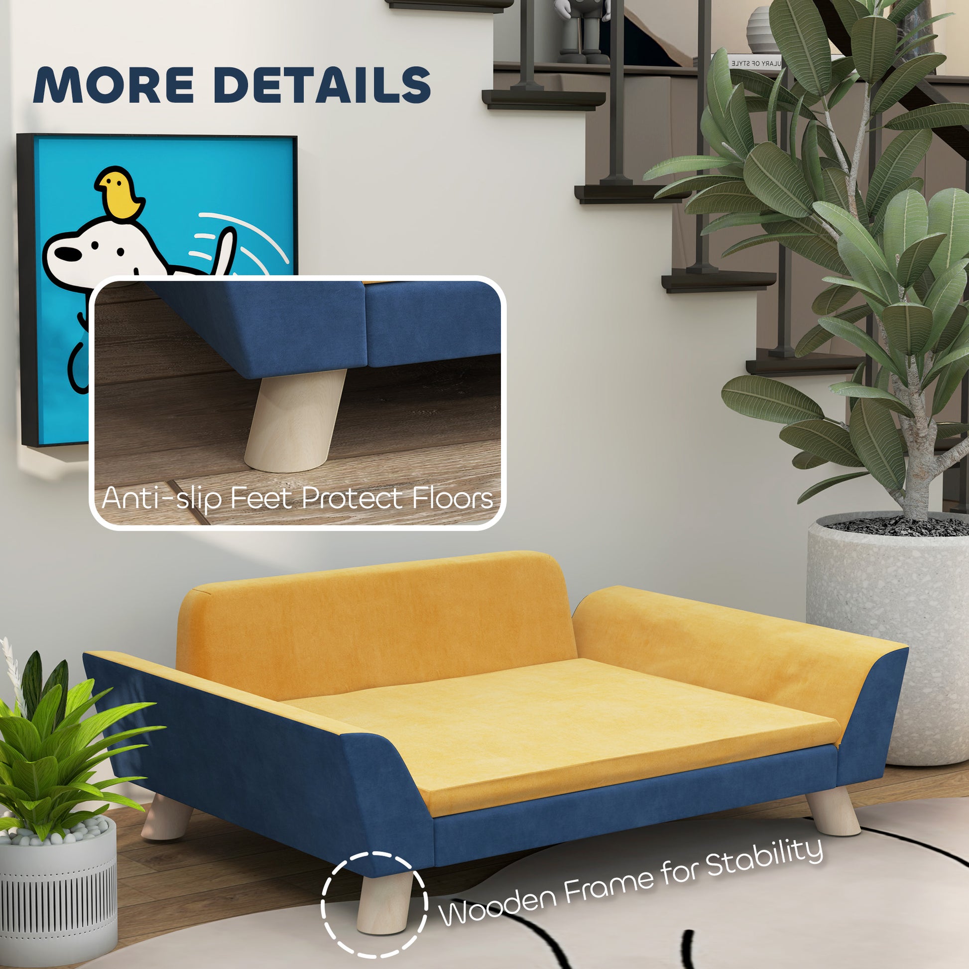 Dog Sofa Bed for Small Dogs - Washable & Elevated Couch - Purrfect Pet Haven
