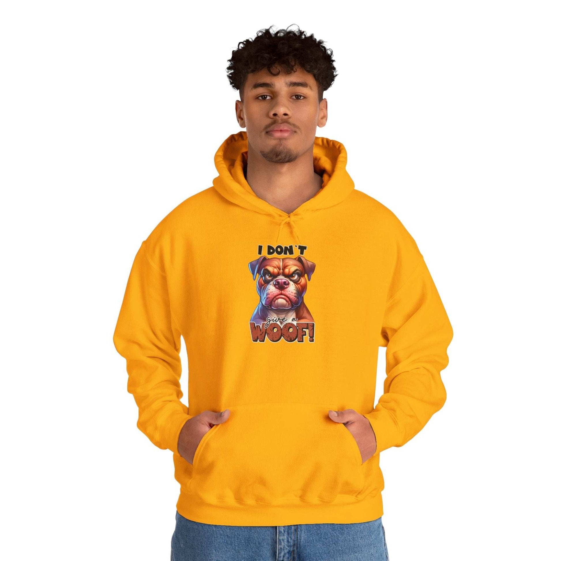 Fun Dog-Themed Unisex Hoodie - "I Don't Give a Woof" | Purrfect Pet Haven