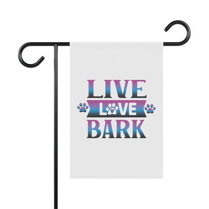 Dog Lovers Garden Banner - 'Live Love Bark' Decorative Flag - Purrfect Pet Haven