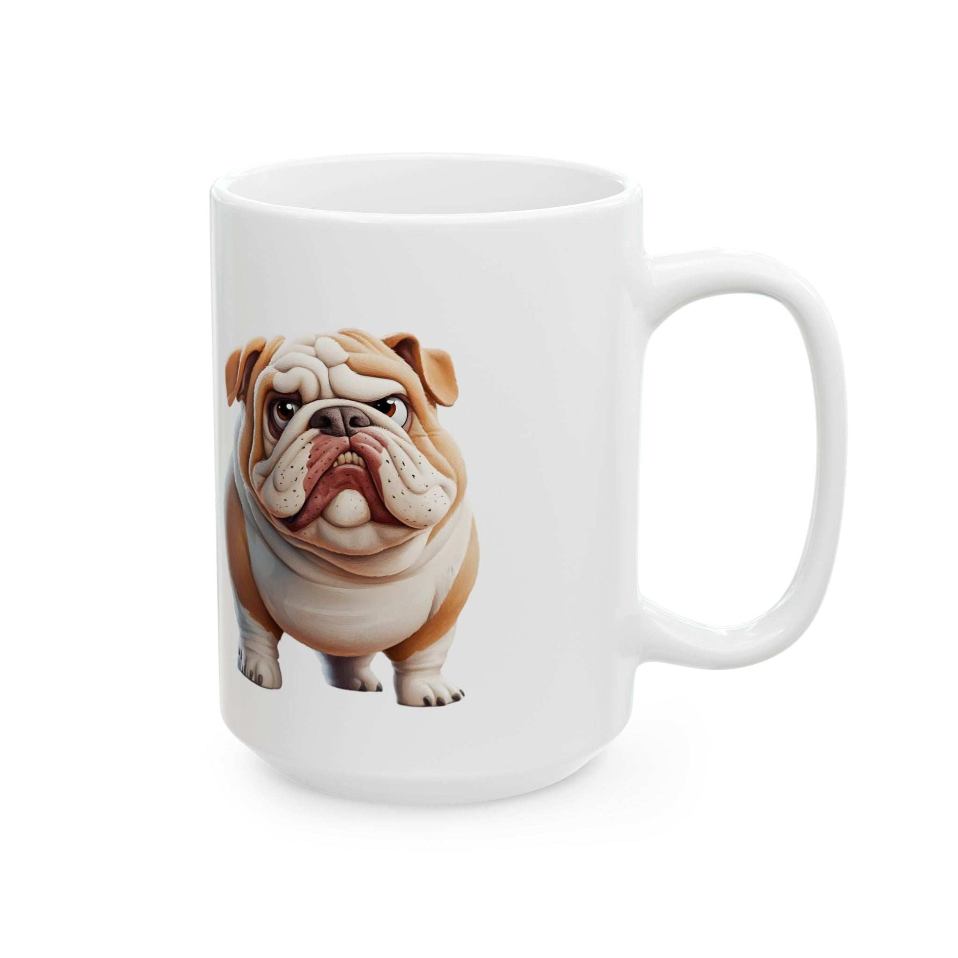 Bulldog Ceramic Mug – Perfect for Dog Lovers, 11oz & 15oz - Purrfect Pet Haven