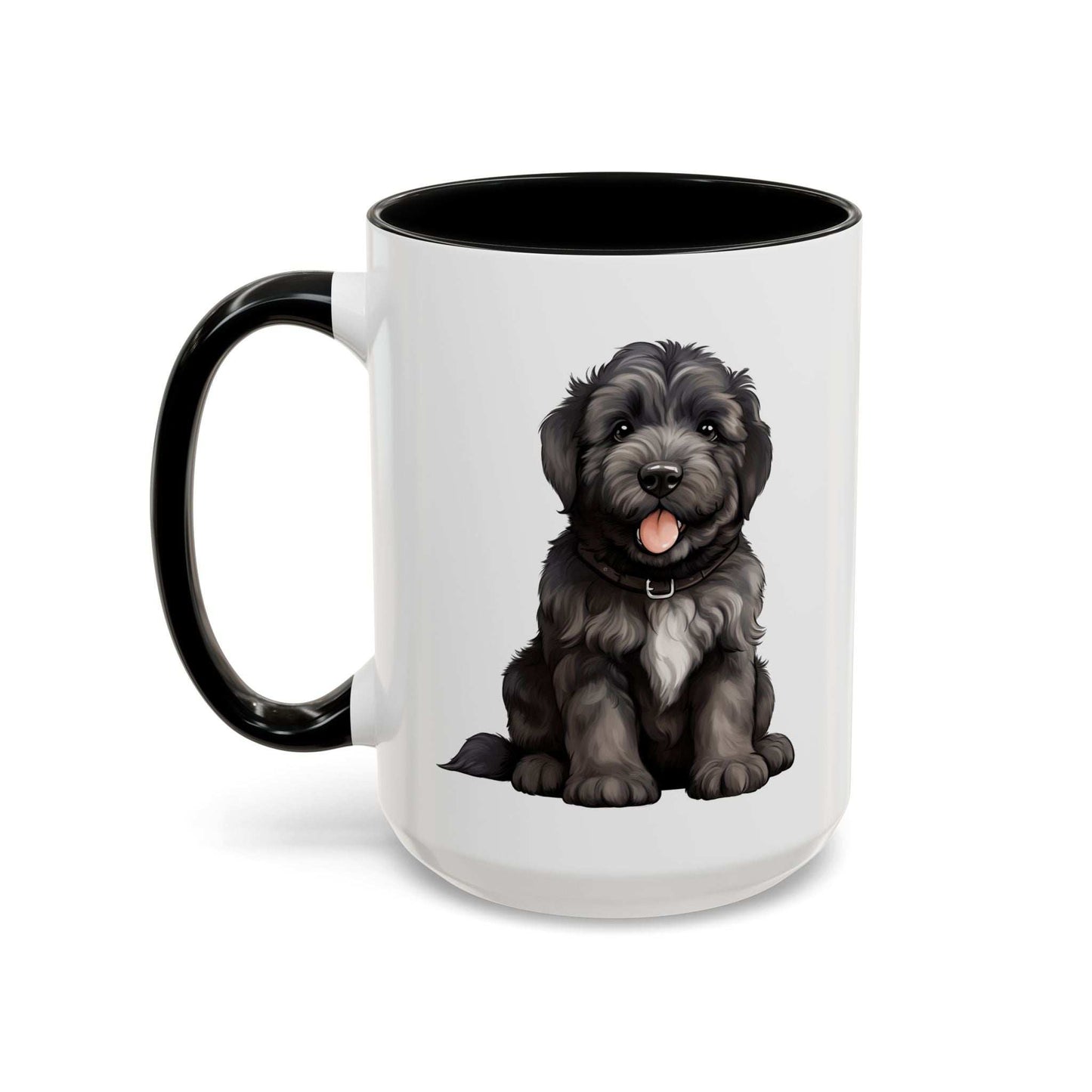 Cute Bouvier Des Flanders Dog Design Accent Coffee Mug - 11oz & 15oz - Purrfect Pet Haven