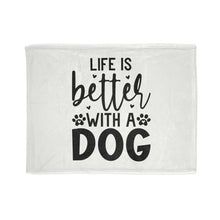 Dog Lover's Soft Polyester Blanket - 'Life is Better with a Dog' - Purrfect Pet Haven