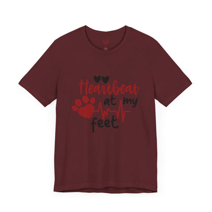 Heartbeat at my Feet - Unisex Tee - Purrfect Pet Haven