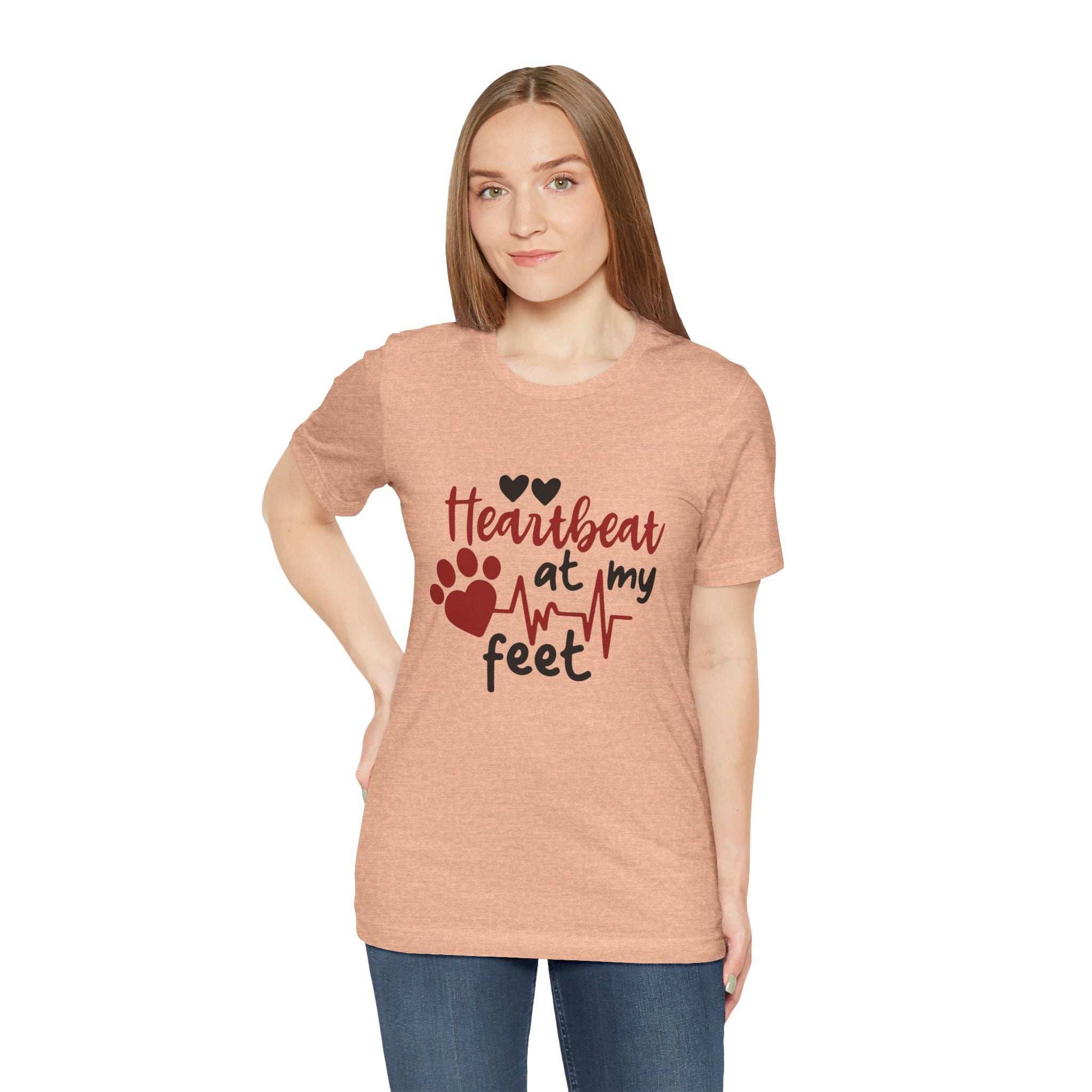 Heartbeat at my Feet - Unisex Tee - Purrfect Pet Haven