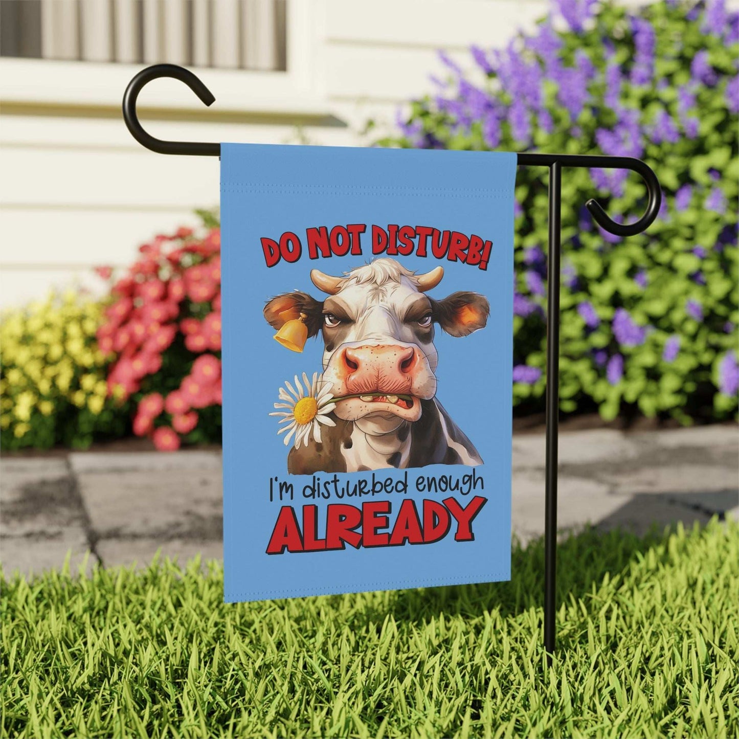 Funny Garden Banner - Do Not Disturb Cow Sign for Home & Yard Decor | Purrfect Pet Haven