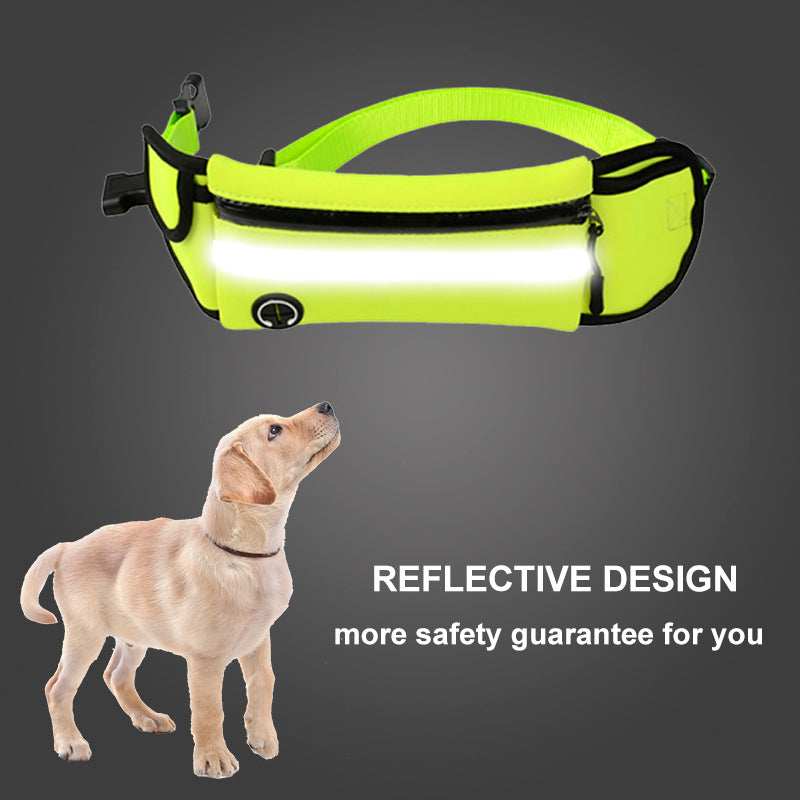 Waterproof Reflective Sports Running Pet Waist Bag with Traction Rope Leash - Purrfect Pet Haven
