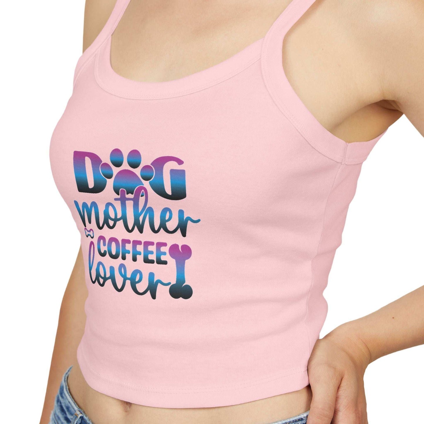 Dog Mother Coffee Lover Spaghetti Strap Tank Top - Purrfect Pet Haven