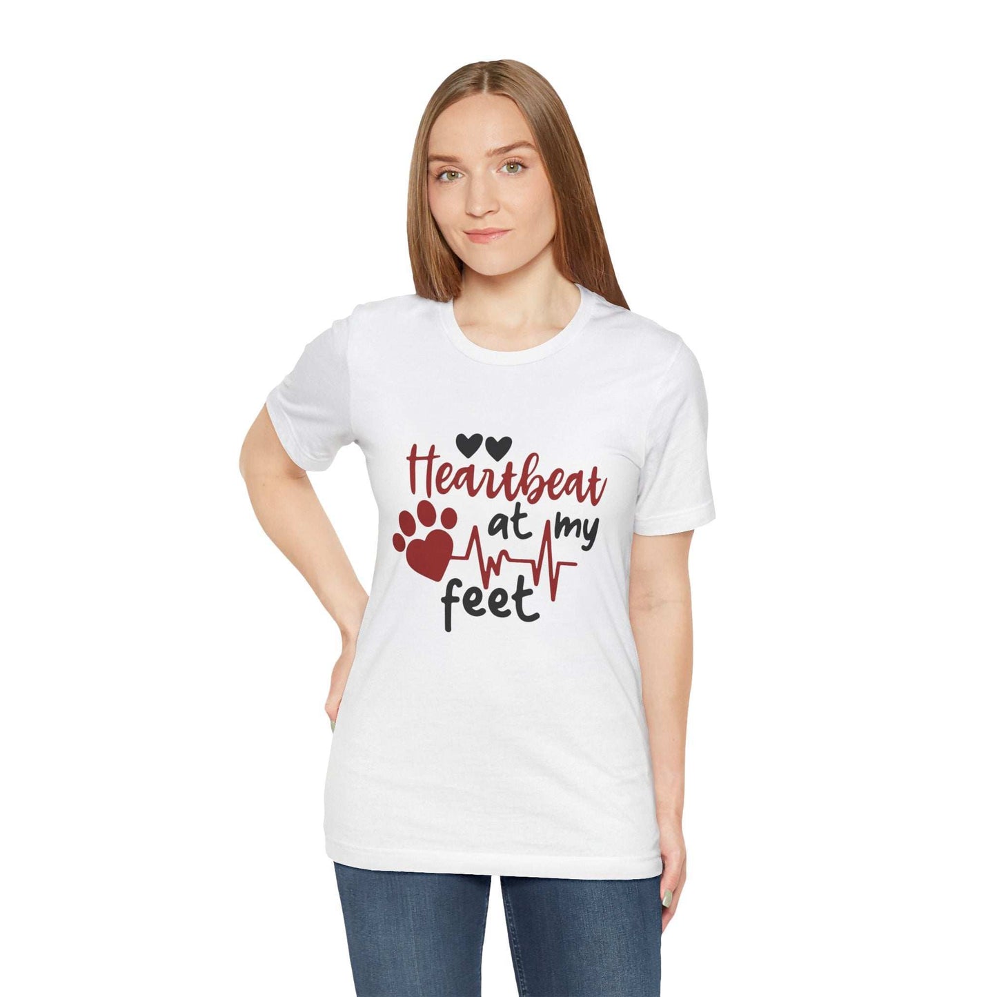Heartbeat at my Feet - Unisex Tee - Purrfect Pet Haven
