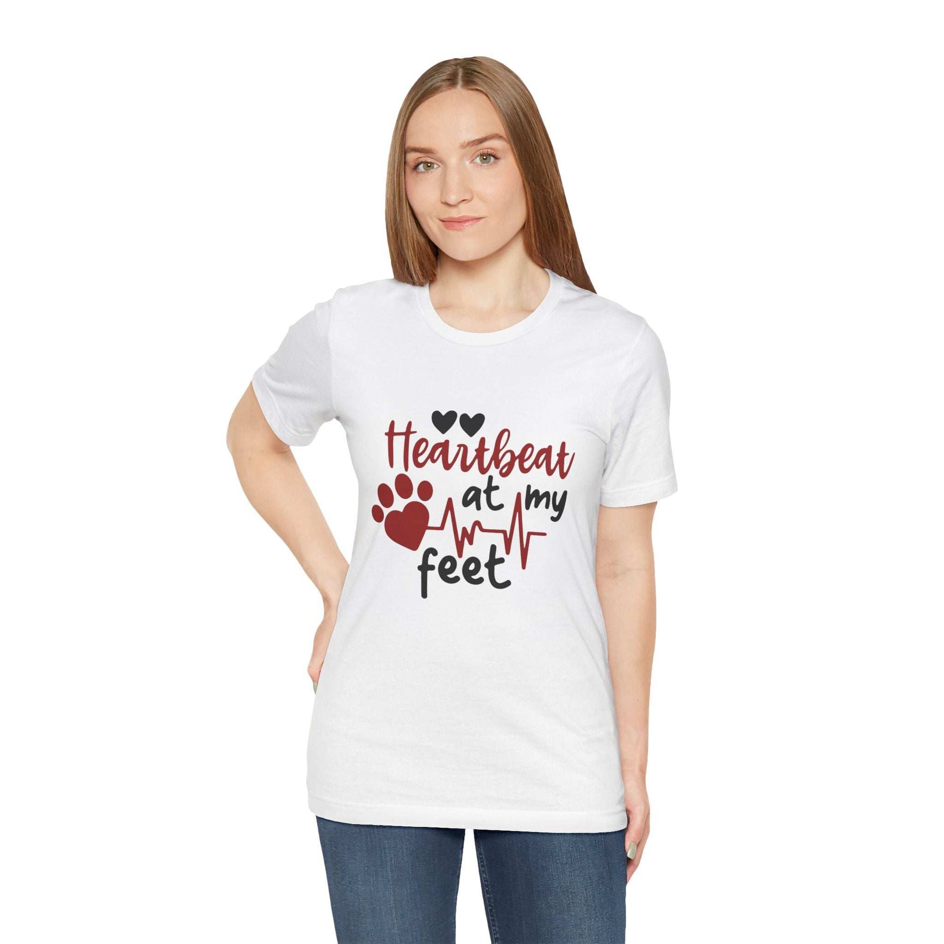 Heartbeat at my Feet - Unisex Tee - Purrfect Pet Haven
