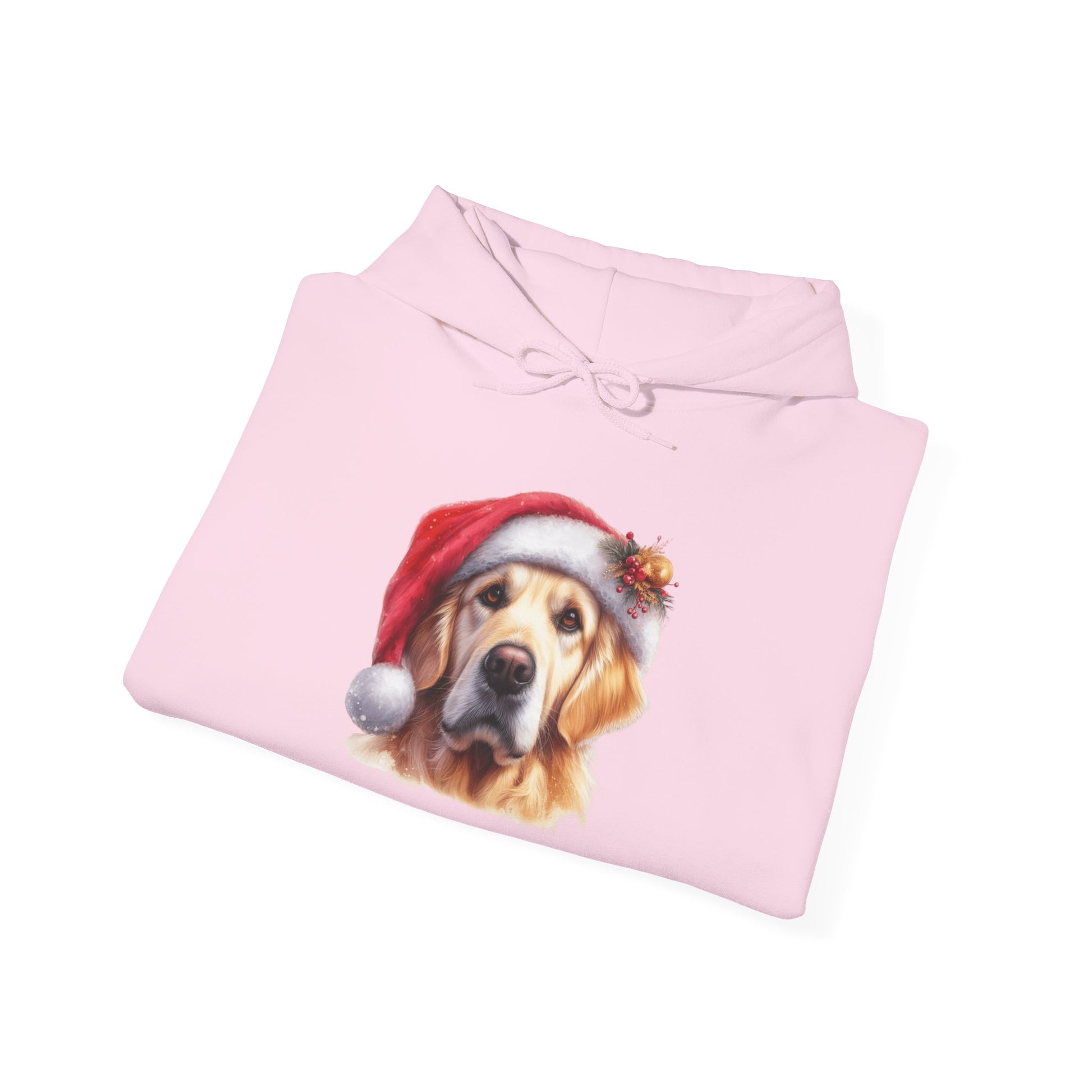 Christmas Hoodie - Golden Retriever in Santa Hat - Purrfect Pet Haven