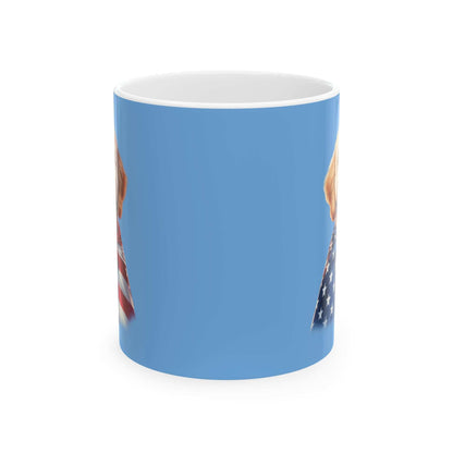 Patriotic Goldendoodle Dog Ceramic Mug - 11oz & 15oz - Purrfect Pet Haven