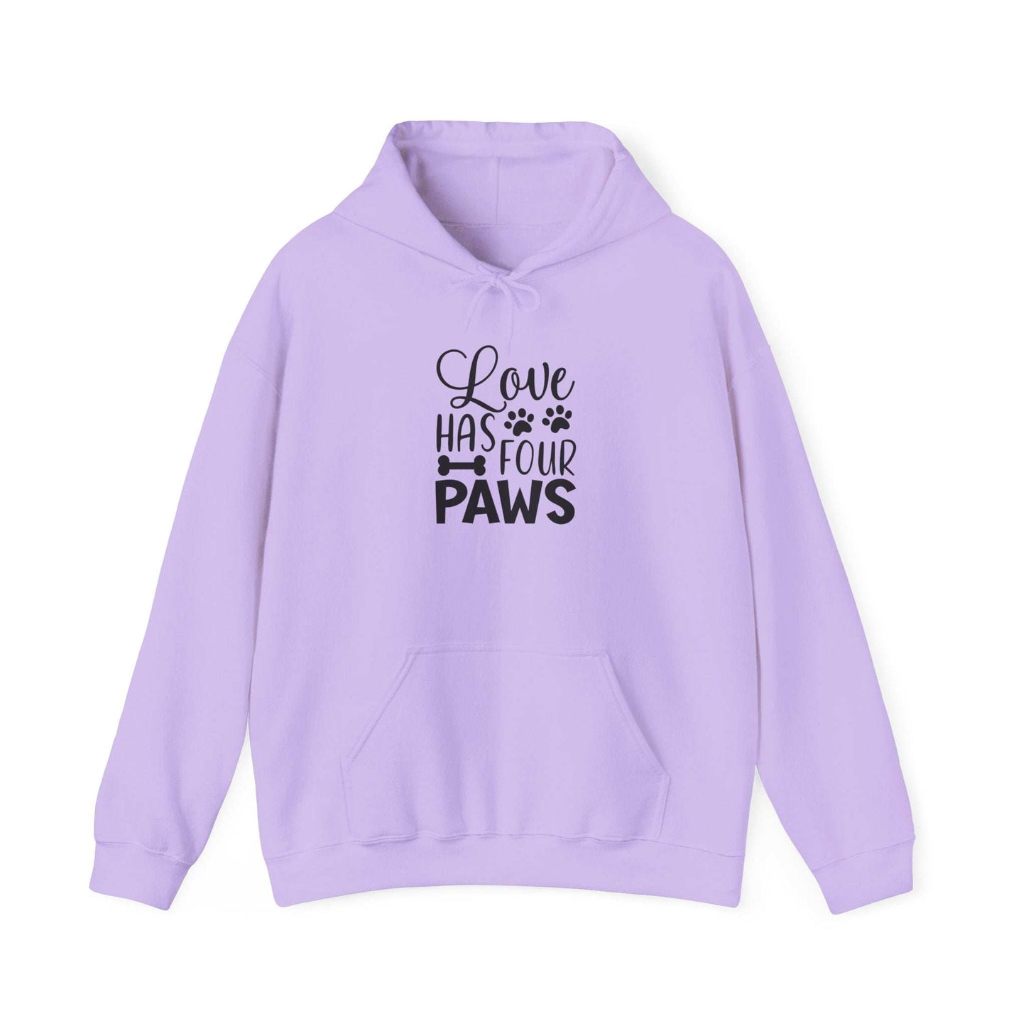 Love Has Four Paws Hoodie – Cozy Unisex Sweatshirt for Pet Lovers - Purrfect Pet Haven