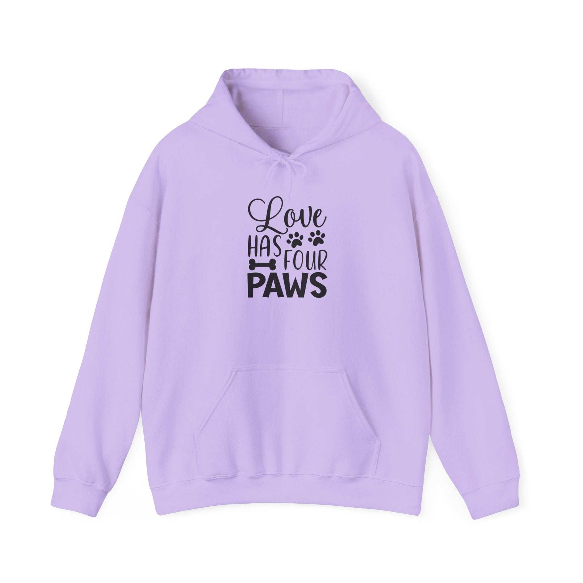 Love Has Four Paws Hoodie – Cozy Unisex Sweatshirt for Pet Lovers - Purrfect Pet Haven