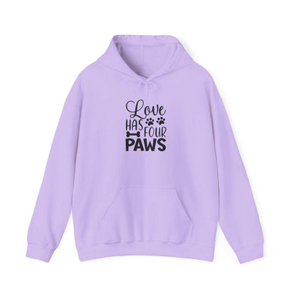 Love Has Four Paws Hoodie – Cozy Unisex Sweatshirt for Pet Lovers - Purrfect Pet Haven