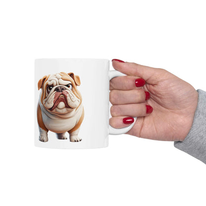 Bulldog Ceramic Mug – Perfect for Dog Lovers, 11oz & 15oz - Purrfect Pet Haven