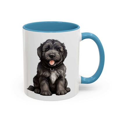 Cute Bouvier Des Flanders Dog Design Accent Coffee Mug - 11oz & 15oz - Purrfect Pet Haven